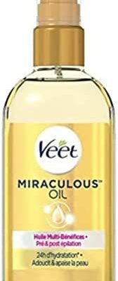 Veet - Après l'épilation et avant et après le rasage Miracle Oil - À base d'huile de source 100 % naturelle