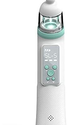 Aspirateur nasal pour bébé, dissolvant de cérumen électrique pour nouveau-né avec musique apaisante et fonction lumineuse Aspirateur nasal pour bébé 5 niveaux réglables forte puissance d'aspiration,