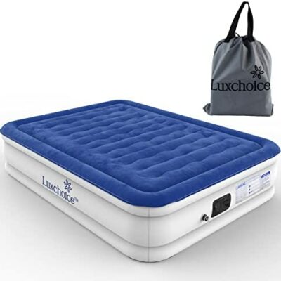 Lit pneumatique électrique 2 personnes matelas pneumatique automatique avec gonfleur intégré fois 1 personne lit d'appoint pratique, de haute qualité pour les voyages intérieurs et extérieurs