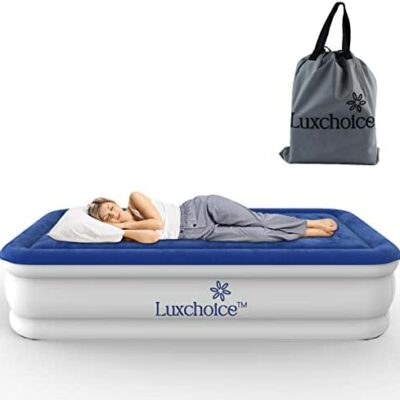 Lit pneumatique électrique 2 personnes matelas pneumatique automatique avec gonfleur intégré fois 1 personne lit d'appoint pratique, de haute qualité pour les voyages intérieurs et extérieurs