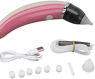 Aspirateur nasal pour bébé, ventouse électrique pour bébé de niveau 5, ventouse automatique et dissolvant de cérumen, nouveau-né, nourrisson et tout-petit (rose)