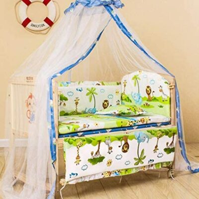 DEBAIJIA bébé moustiquaire Polyester lit berceau auvent princesse nouveau-né multifonctionnel levage soutien moustiquaire respirant Durable intérieur