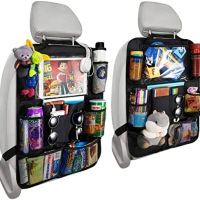 Boîte de rangement pour voiture, boîte de rangement pour voiture 2 pièces, boîte de rangement pour voiture pour enfants, 9 poches pour un rangement facile des jouets/livres/bouteilles