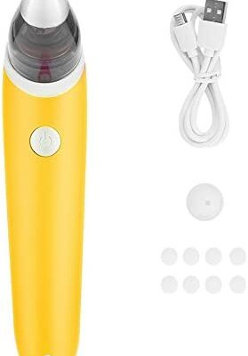 Aspirateur nasal électrique pour bébé - Pour les oreilles et le nez - Hygiénique et rapide - Alimenté par batterie - Nouveau-né et tout-petit - Jaune