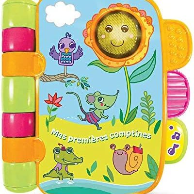 VTech - P'tit Livre Enchanté - Mon premier livre de comptines, paroles et musiques pour enfants à partir de 6 mois - édition FR