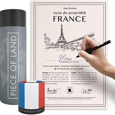 happylandgifts® Real Plots - France | Photo haute résolution | CLIPARTO Cadeaux uniques pour la famille, la fiancée, le petit ami, les amoureux | Certificats fonciers personnalisés | Cadeaux français |