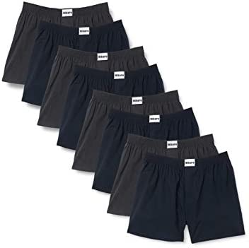 Marque Amazon - Hikaro Boxer en Coton Homme, Lot de 8