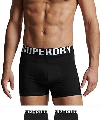 Superdry Double Logo Double Pack Boxer Homme (Lot de 2)