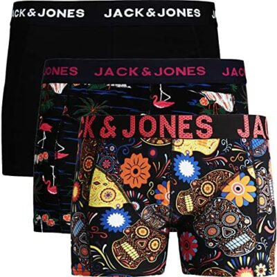 JACK & JONES Lot de 3 boxers en coton pour homme