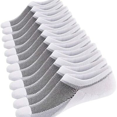 Ueither Chaussettes basses respirantes pour homme Chaussettes de sport courtes en coton Chaussettes basiques confortables