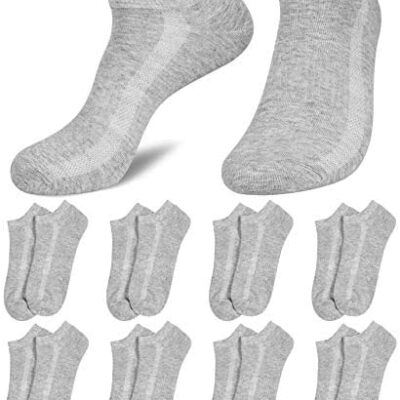 8 Paires de Chaussettes pour Homme Chaussettes de Sport en Coton Coupe Basse Chaussettes Respirantes pour Homme pour Course à Pied, Randonnée, Marche