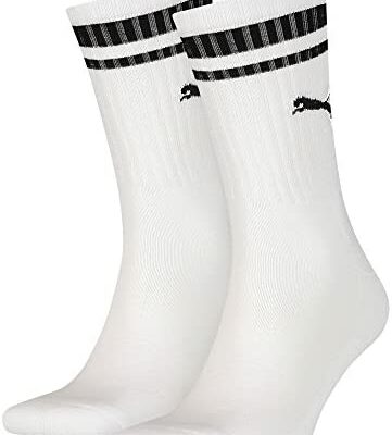 Chaussettes de sport Puma Crew Heritage Stripe 2P, hommes (paquet de 2)