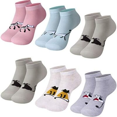 L&K-II Lot de 12 paires de chaussettes de sport multicolores pour femme 92281-N