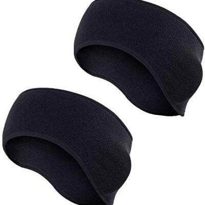 TAGVO Bandeau d'oreille léger, cache-oreilles d'hiver Bandeau Tissu chaud Sangle polaire confortable Couverture complète Oreille Stretch Unisexe pour adulte Homme Femme Exercice quotidien