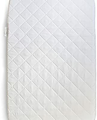 Callowesse® - Matelas pour Co-Lit et Berceau avec Housse Rembourrée en Microfibre Hypoallergénique (83x50cm, Epaisseur 4cm - Couleur: Blanc)