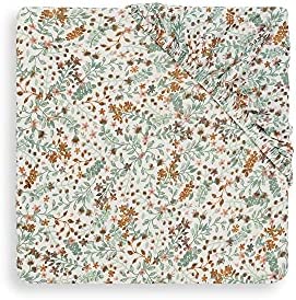 Jollein Bloom Berceau Jersey Feuille, 120cmL x 60cmW, Multicolore