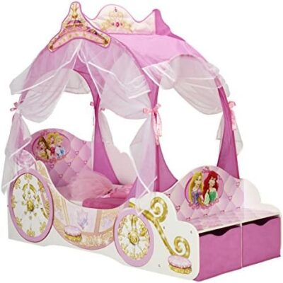 Worlds Apart 862780 Lit de calèche Disney Princess Rose, (H) 157 x (P) 85 x (L) 171 cm