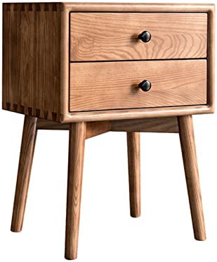 BOCbco Table De Chevet Nordique Table De Lit Moderne Minimaliste Petite Armoire Chambre Table De Chevet En Bois Massif Armoire Chambre Meubles / Couleur Noyer / 45*61*36.5Cm