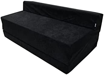 Natalia Spzoo Canapé matelas pliant pour adultes et enfants, choix de couleur 200cm de long choix de couleur (noir)