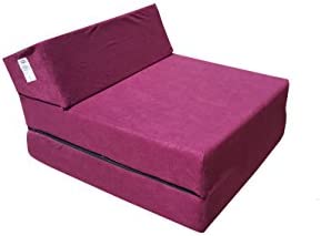 Natalia Spzoo Youth Matelas Lit Pliable Futon Fauteuil Options de Couleur - Longueur 160cm (Violet)