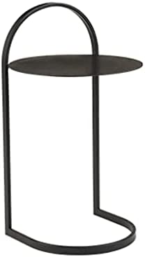 SATIOM mini table basse balcon loisirs table d'appoint bureau à domicile salon canapé côté table basse à deux niveaux (couleur: noir, taille: 61 * 35cm)