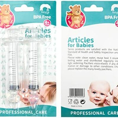 DRAMBOR Lot de 4 seringues nasales pour bébé, paille nasale pour bébé, seringue nasale pour bébé, seringue d'irrigation nasale néonatale, haute qualité, sûre et portable, réutilisable