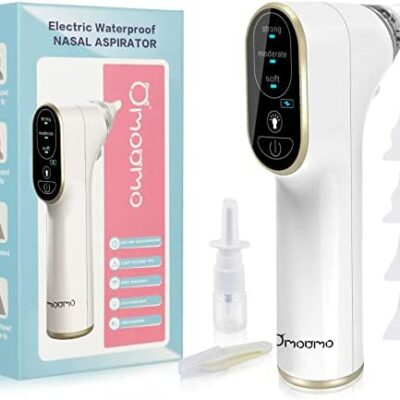 Mouches électriques pour bébé, aspirateur nasal pour bébé, 4 embouts en silicone souple, chargeur USB, 1 pince à épiler pour le nettoyage du nez, 1 vaporisateur nasal (5 ml)