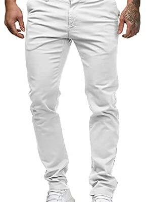 Ni_ka Pantalon de survêtement pour homme Pantalon cargo droit Jogging Athlétique Casual Pantalon pour homme Travail Randonnée Lumière Blanc Rouge Tailles S à 2XL