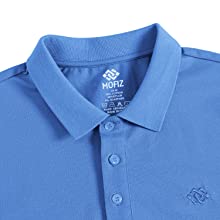 MoFiz Polo pour homme à manches longues en coton Polo de sport respirant Tennis Golf Top