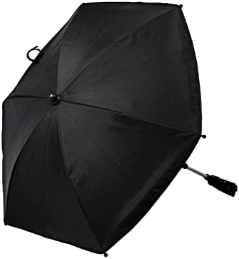 Bambisol Parapluie Universel Poussette Protection UV | UPF 50+, Double Articulation | Noir BE