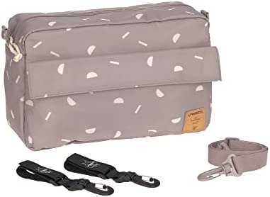 Lässig Baby Stroller Organizer Sac à bandoulière Sac à bandoulière avec fixation pour poussette/Casual Buggy Organizer Bag Blocks Taupe 1107006237