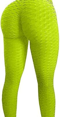 WWricotta Legging anti-cellulite - Legging de jogging push-up pour femme - Course à pied Pilates Fitness Randonnée Cyclisme Transpiration Combustion des graisses Jogging Exercice de jogging en coton pour femme