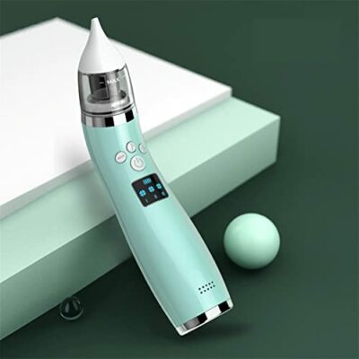 Aspirateur nasal électrique pour bébé, Aspirateur nasal électrique pour bébé Aspirateur nasal Neser Outil de lissage des décharges de nettoyage nasal néonatal Soins du bébé (Couleur: Cyan)