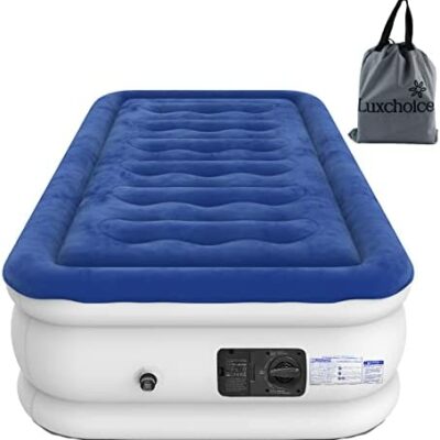 Lit pneumatique électrique 2 personnes matelas pneumatique automatique avec gonfleur intégré fois 1 personne lit d'appoint pratique, de haute qualité pour les voyages intérieurs et extérieurs