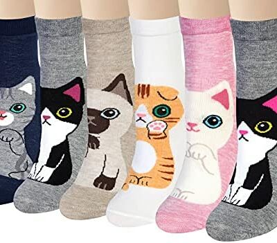 6 paires de chaussettes pour femmes Animal Chaussettes drôles pour femmes Chaussettes confortables pour femmes