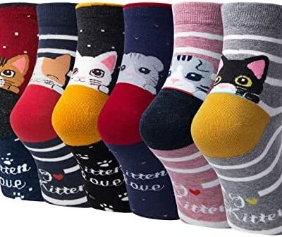 6 Paires de Chaussettes Animales pour Femme Chaussettes Drôles pour Femme Chaussettes Confortables pour Femme