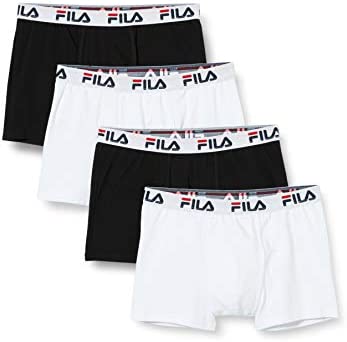 Fila Boxer en coton pour homme, caleçon pour homme, hypoallergénique, maille respirante (lot de 4)