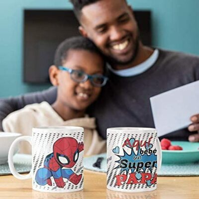 Tasse isotherme pour bébé Super papa.  (Homme araignée)