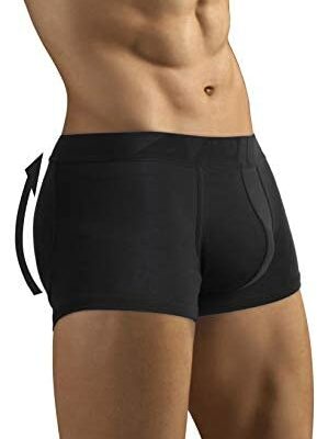 ARIUS Boxer Briefs avec rembourrage au dos pour ajouter du volume et de la dimension aux hanches - Sous-vêtements rembourrés pour hommes - Hanches rembourrées pour hommes - Shapewear pour hommes