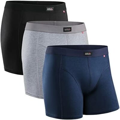 DANISH ENDURANCE Lot de 3 boxers en coton super doux pour homme, confortables et respirants