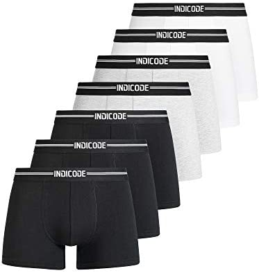 INDICODE Copenhagen Lot de 7 boxers 95 % coton pour homme