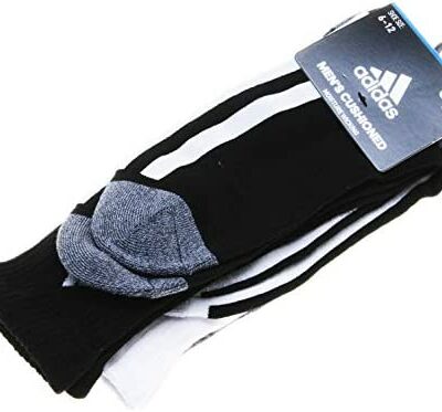 Adidas Lot de 3 paires de chaussettes rembourrées pour homme Noir/blanc/gris (pointures 6 à 12)