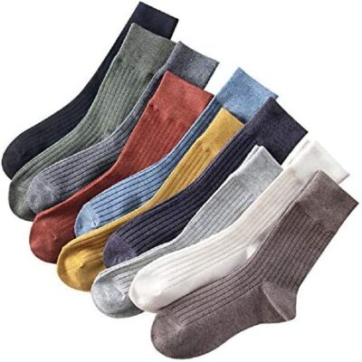 Moguxb chaussettes 10 paires de chaussettes pour femmes en coton de couleur unie taille 34-40 chaussettes respirantes confortables pour l'automne et l'hiver