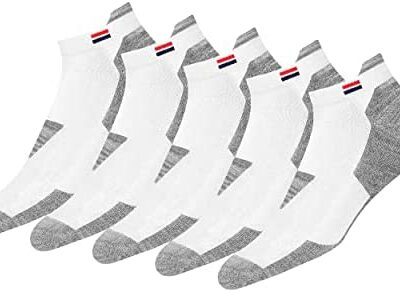 NAVYSPORT Chaussettes de Sport Homme et Femme - Lot de 5 Chaussettes Courtes Basses Coton Unisexe Confort Pads