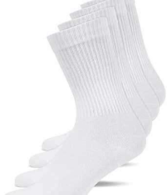 Snocks Chaussettes de sport pour hommes et femmes (paquet de 4) Tennis