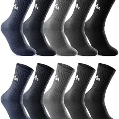 sockenkauf24 Lot de 10 paires de chaussettes de sport, tennis, travail pour homme et femme (i1R)