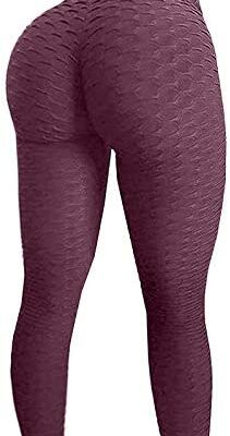 Leggings Athlétiques Universels pour Femmes Anti-Cellulite Butt Lift Chic Leggings Slim Fit Taille Haute Yoga Pantalon Compression Push Up Pilates Fitness, Vintage, A-XXL