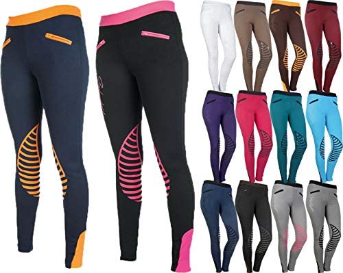 HKM Reitleggings -Starlight- Silikon-kniebesatz - Pantalons - Legging de cyclisme Starlight avec genouillères en silicone. - mélanger