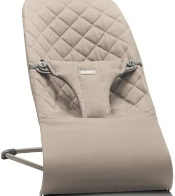 BabyBjörn Transat Bliss, Structure gris foncé, Coton, Matelassage classique, Gris sable