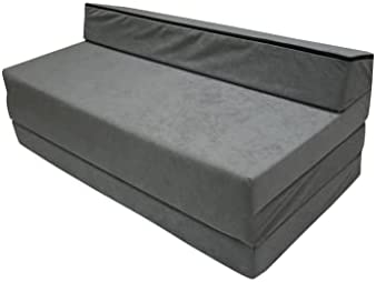 Natalia Spzoo Canapé matelas pliant pour adultes et enfants, couleur au choix 200cm de long couleur au choix (gris)